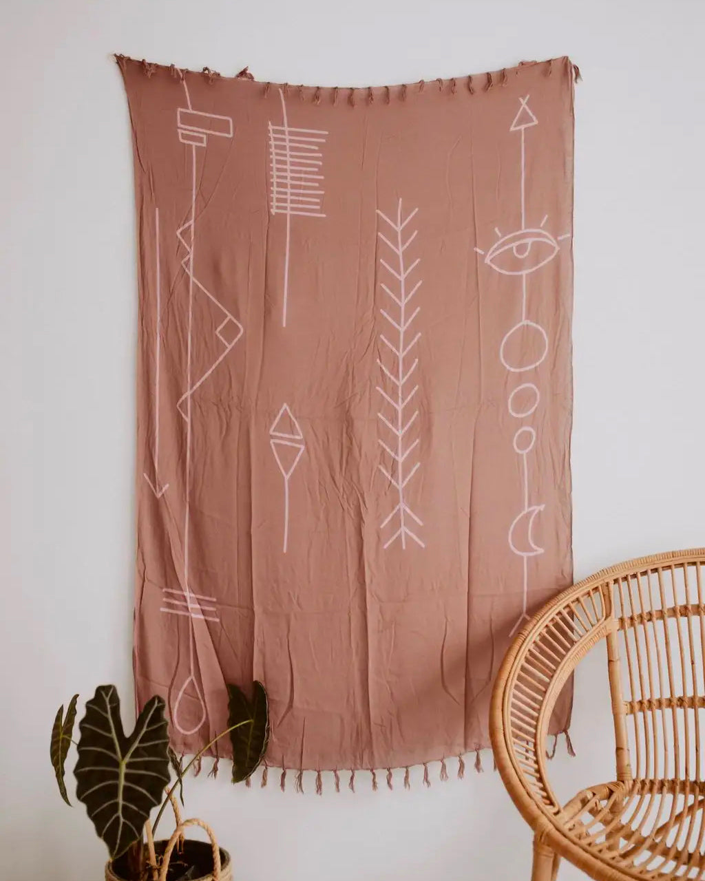 Geo tufted 2025 tassel throw blanket